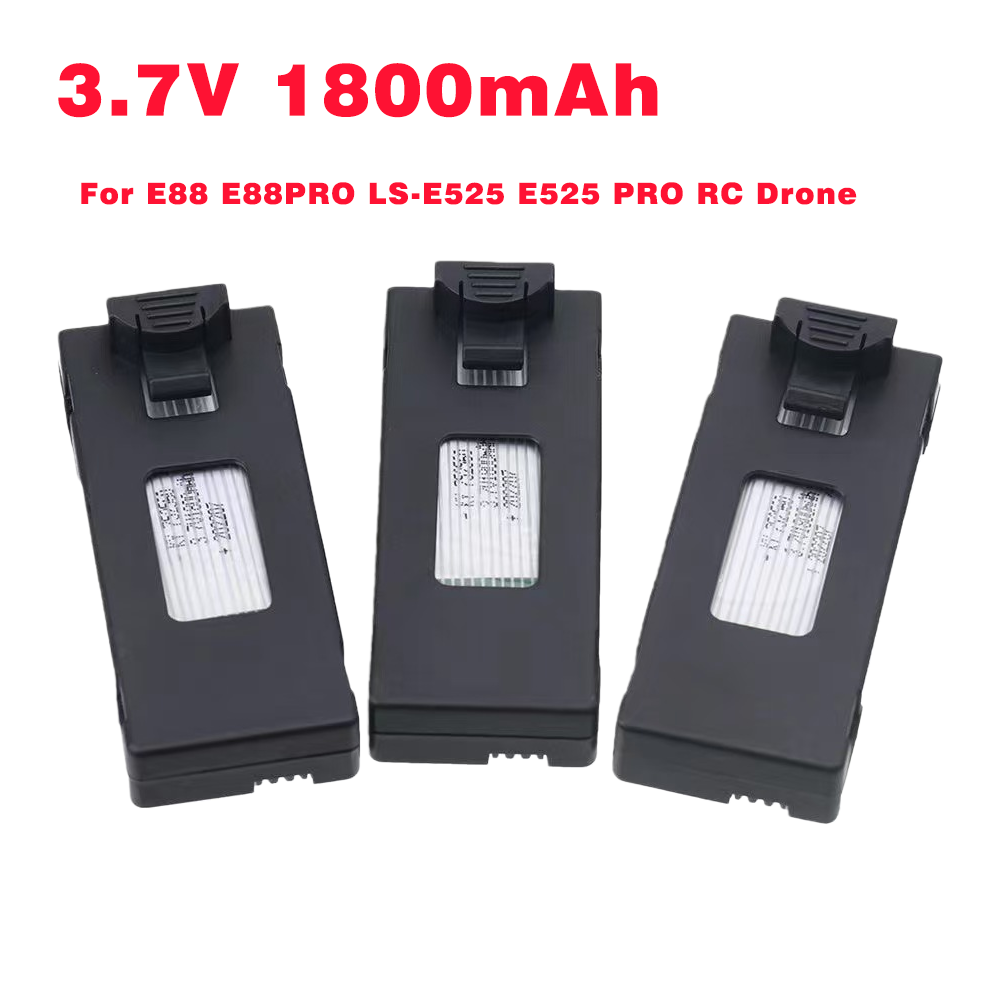 Drone Battery Li-Ion - 3.7V 1800 มิลลิแอมป์แบตเตอรี่โดรน RC อุปกรณ์เสริมสำหรับ E88
