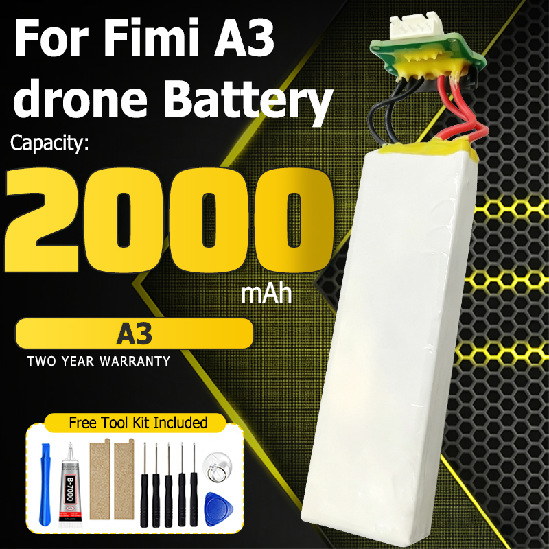 Drone Battery Li-Ion - แบตเตอรี่โดรนรุ่นใหม่ 11.1V 2000mAh สำหรับ FIMI A3