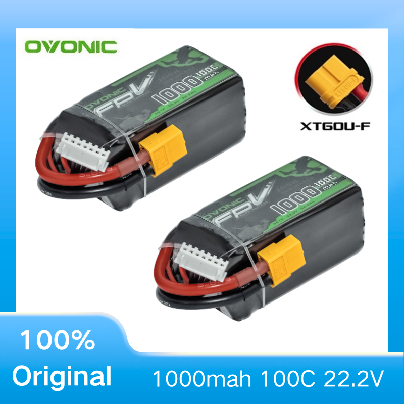 Drone Battery Li-Ion - 2 ชิ้น OVONIC 1000mAh 100C 22.2V