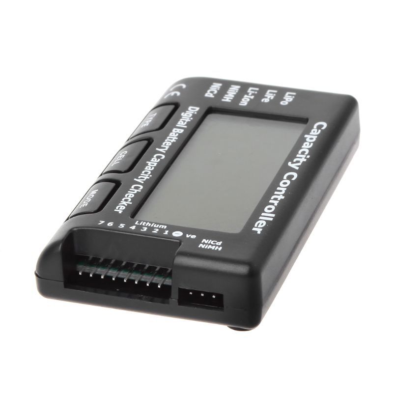 Drone Battery Voltage Checker - เครื่องตรวจสอบความจุแบตเตอรี่แบบพกพา เครื่องทดสอบดิจิตอลความแม่นยำสูง พร้อมระบบแจ้งเตือนแรงดันต่ำ สำหรับโดรน รถแข่ง FPV