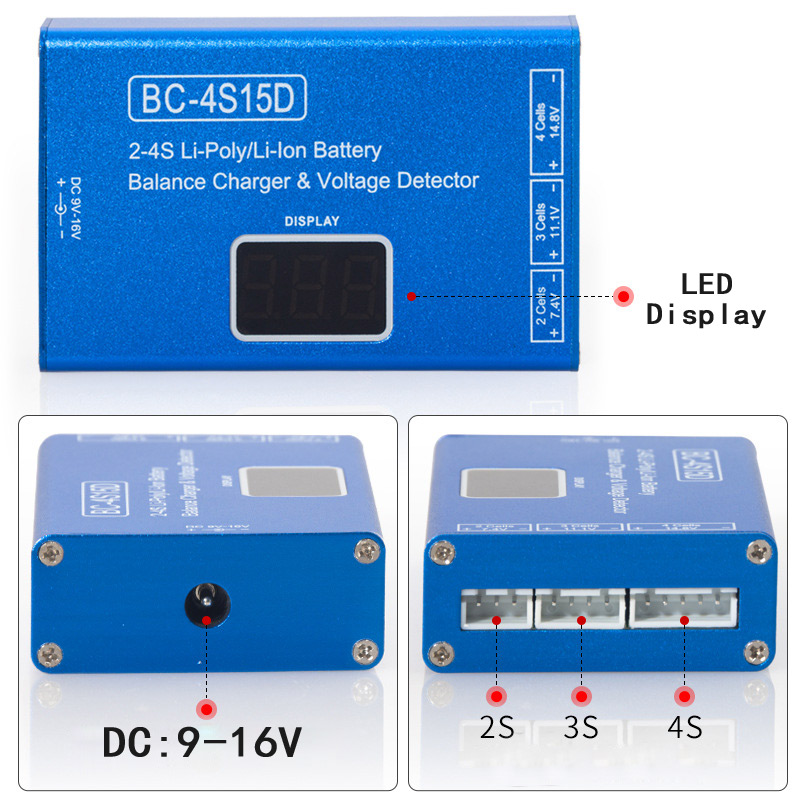 BC-4S15D เครื่องชาร์จแบตเตอรี่ - Drone Battery Voltage Checker บทวิจารณ์และราคา