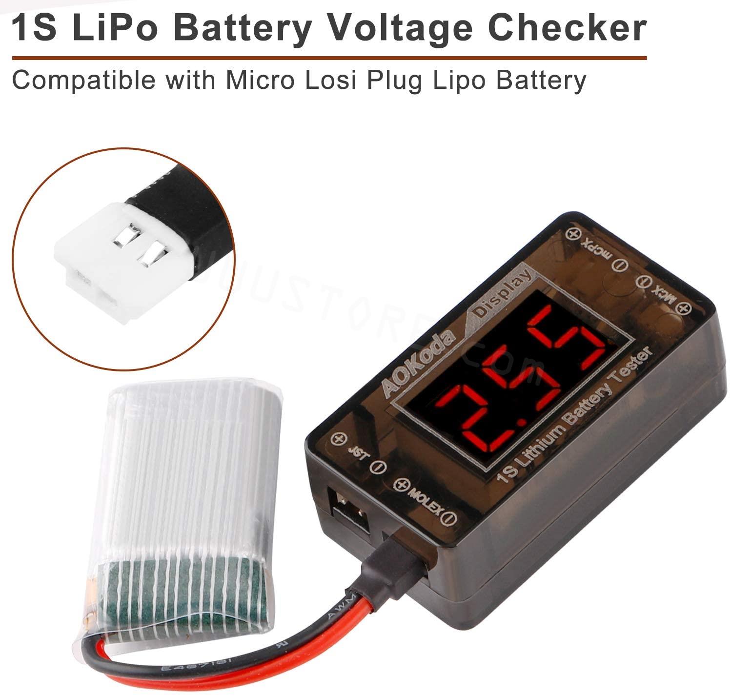 เครื่องตรวจสอบแรงดันแบตเตอรี่ล - Drone Battery Voltage Checker บทวิจารณ์และราคา