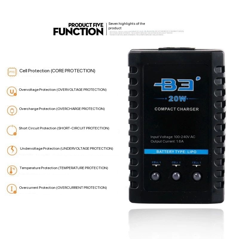 เครื่องชาร์จแบบสมดุล B3 20W สำ - Drone Battery 3S บทวิจารณ์และราคา