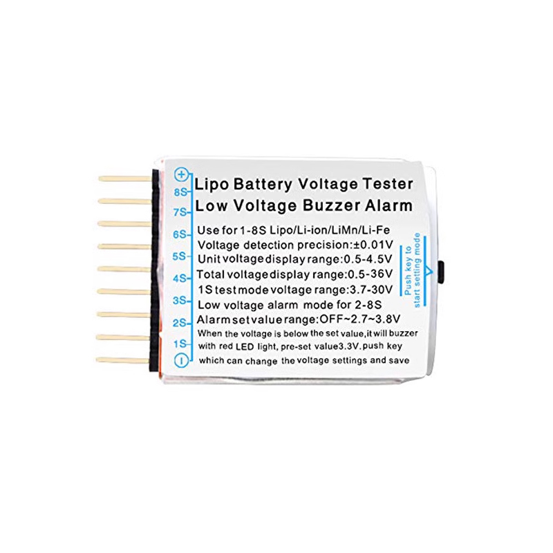 Mobil RC เซลล์ตรวจสอบ BB แหวน  - Drone Battery Voltage Checker บทวิจารณ์และราคา
